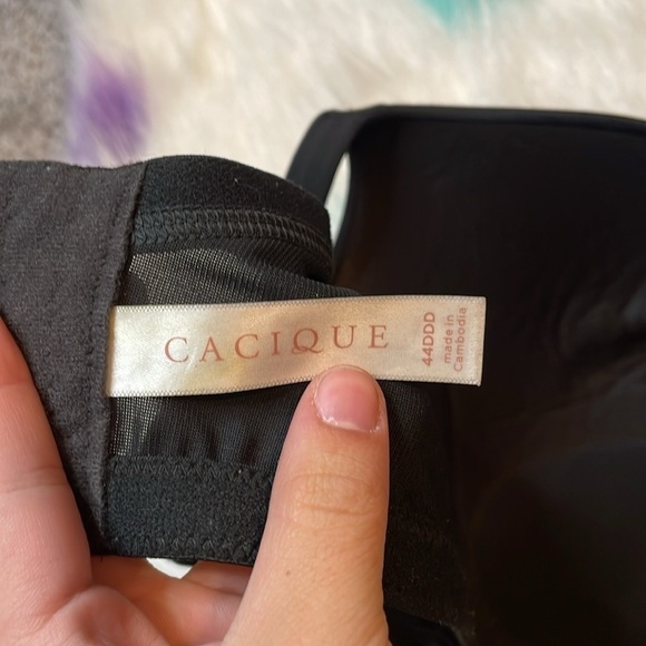 Cacique Black Modern Lightly‎ Lined Bra Size 44DDD - Picture 3 of 5